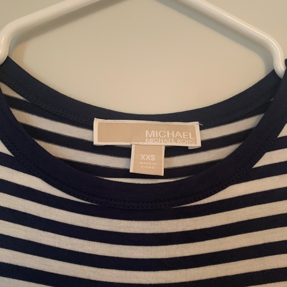 MICHAEL KORS Navy/White Stripe Maxi Dress - Picture 3 of 5